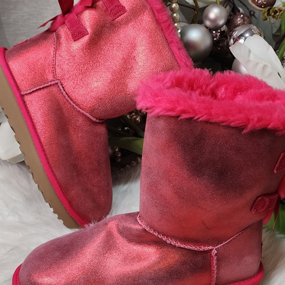 UGG BAILEY BOW GLISTEN WOMEN SHORT BOOTS Size7 New - Picture 2 of 6